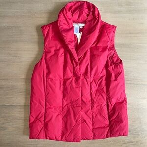 Coldwater Creek Cross Neck Down Vest NWT